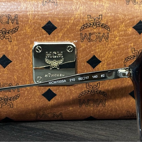 New MCM Sunglasses Women Brown Geometric 60mm - Picture 5 of 7
